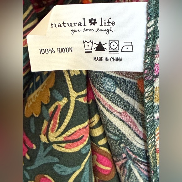 NWT Natural Life Lizzie dress in green floral size Small - Picture 5 of 5